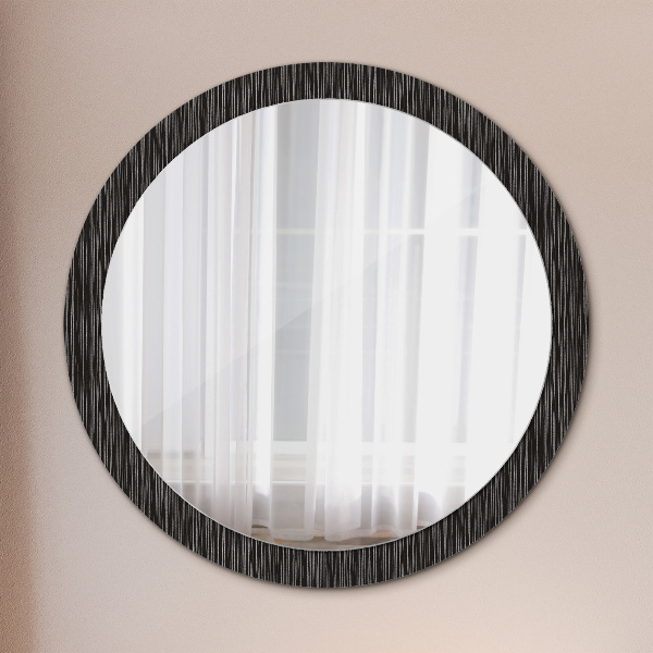 Miroir rond avec décoration Abstrait métallique