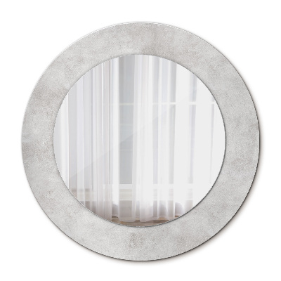 Miroir rond avec décoration Texture en béton