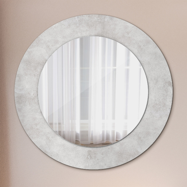 Miroir rond avec décoration Texture en béton