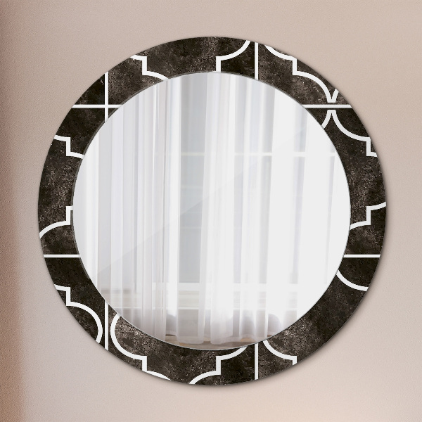 Miroir rond avec décoration Carreaux antiques
