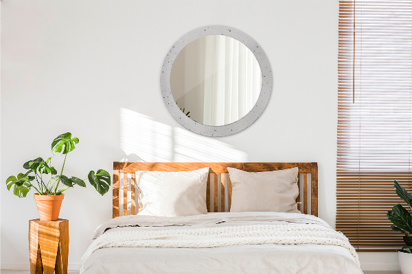 Miroir rond avec décoration Texture en béton