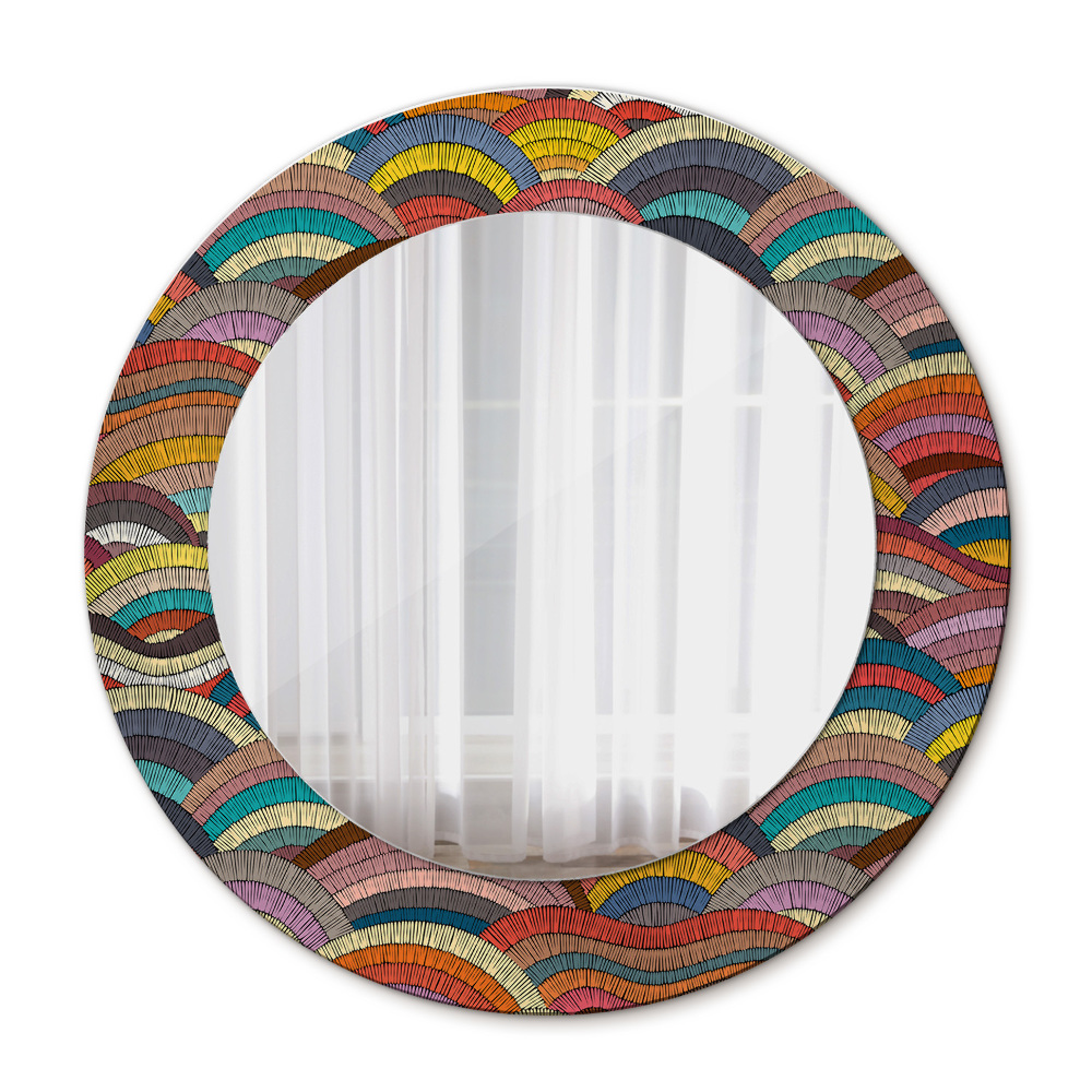 Miroir rond avec décoration Ornement bohémique