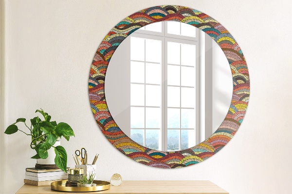 Miroir rond avec décoration Ornement bohémique