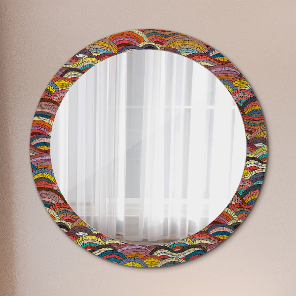 Miroir rond avec décoration Ornement bohémique