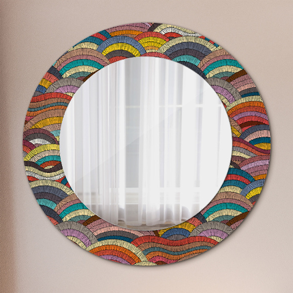 Miroir rond avec décoration Ornement bohémique