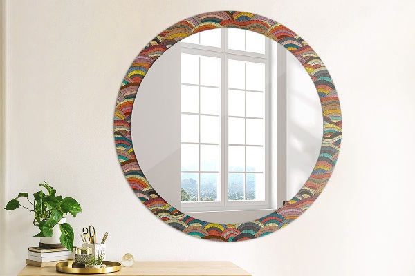 Miroir rond avec décoration Ornement bohémique