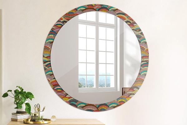 Miroir rond avec décoration Ornement bohémique