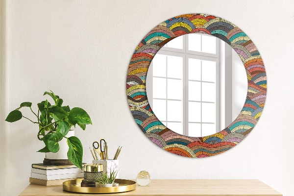 Miroir rond avec décoration Ornement bohémique