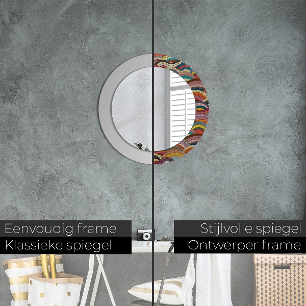 Miroir rond avec décoration Ornement bohémique