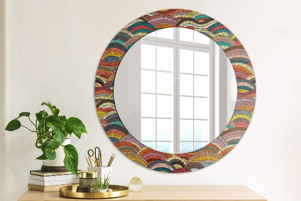 Miroir rond avec décoration Ornement bohémique