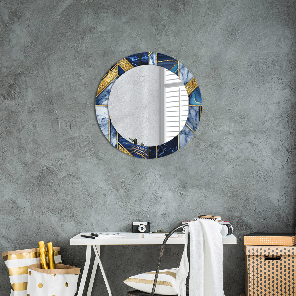 Miroir rond avec décoration Marbre moderne