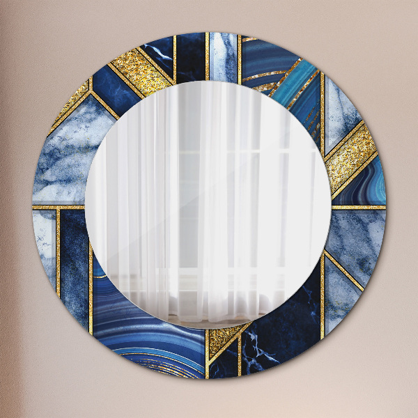 Miroir rond avec décoration Marbre moderne
