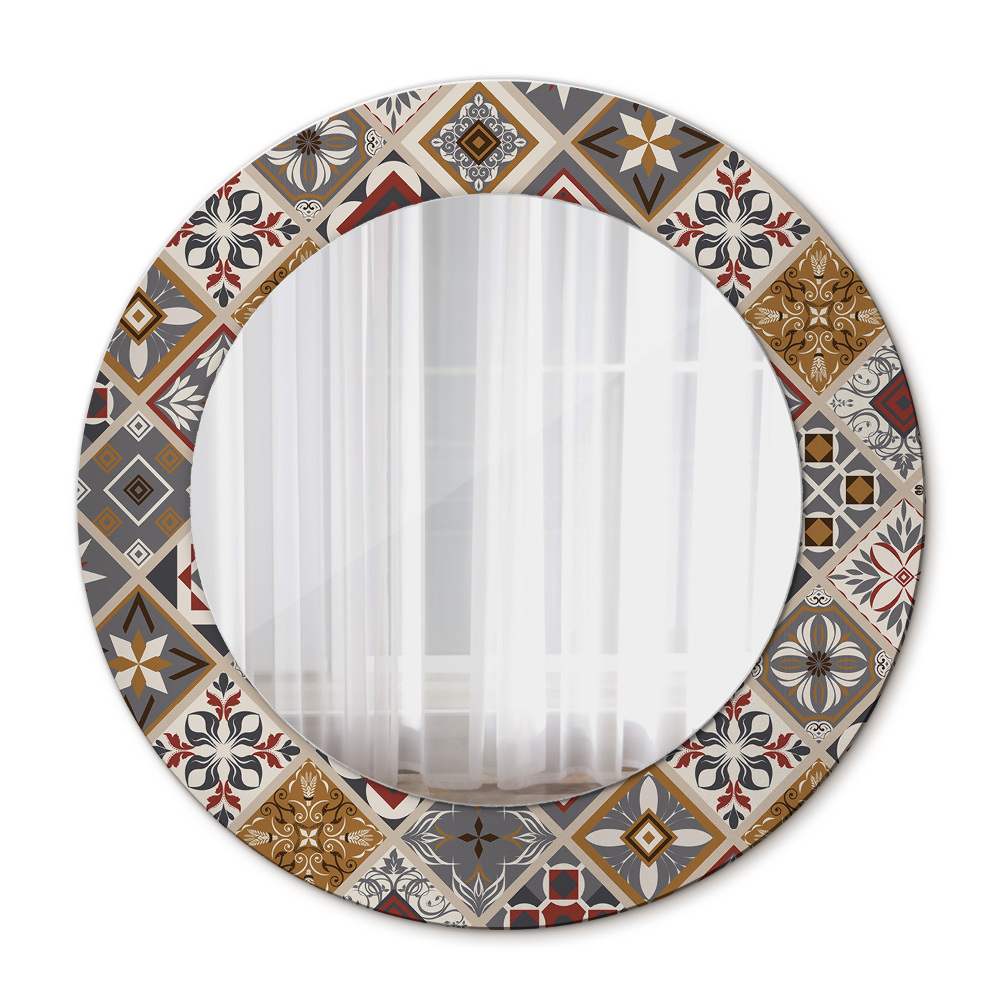 Miroir rond avec décoration Motif turc