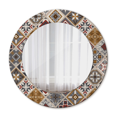 Miroir rond avec décoration Motif turc