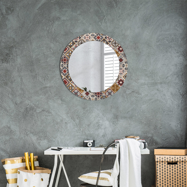 Miroir rond avec décoration Motif turc