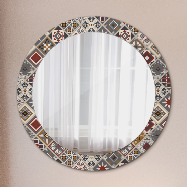 Miroir rond avec décoration Motif turc