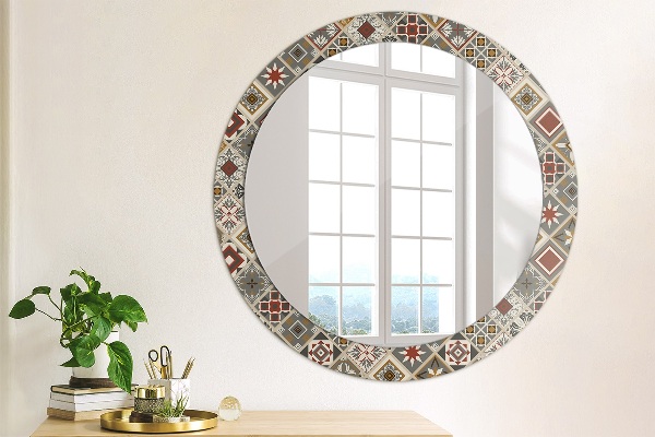 Miroir rond avec décoration Motif turc