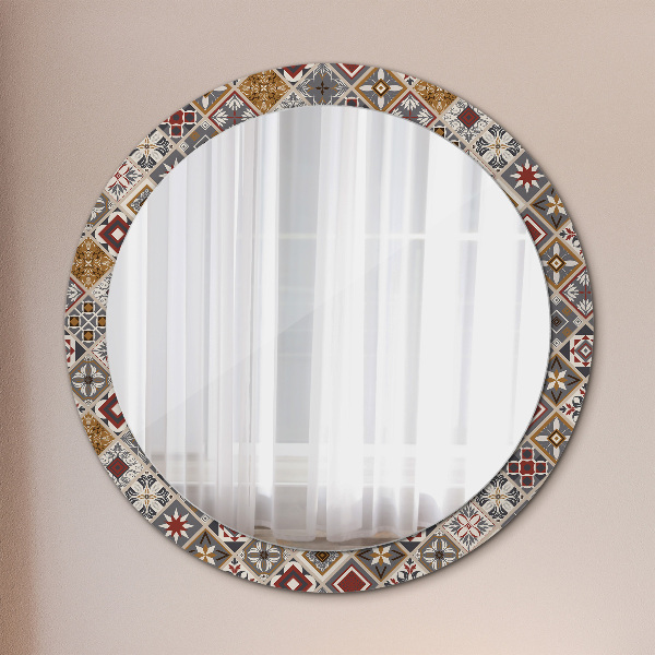 Miroir rond avec décoration Motif turc
