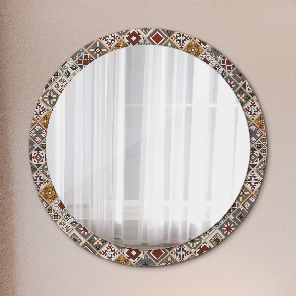Miroir rond avec décoration Motif turc