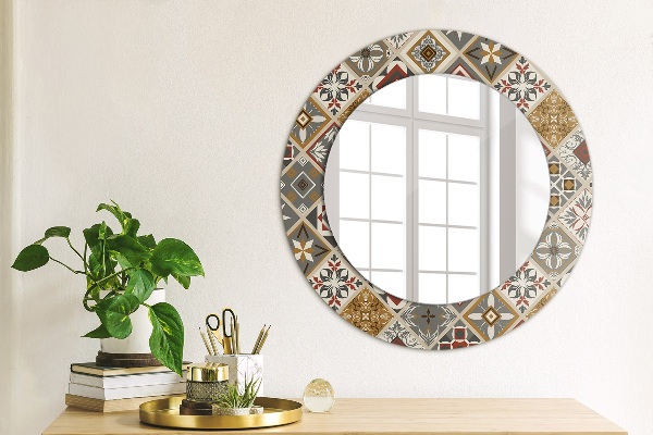 Miroir rond avec décoration Motif turc