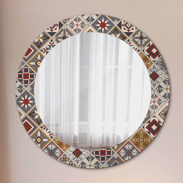Miroir rond avec décoration Motif turc