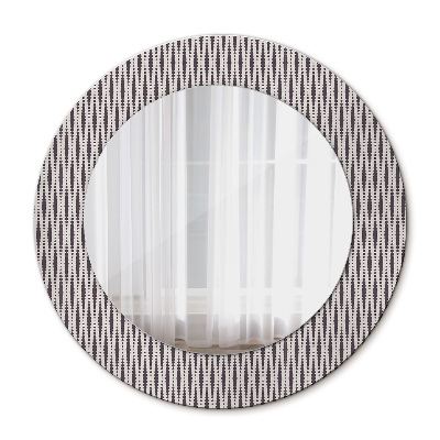 Miroir rond imprimé Motif de points géométriques