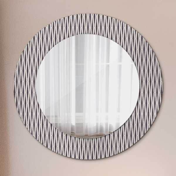Miroir rond imprimé Motif de points géométriques