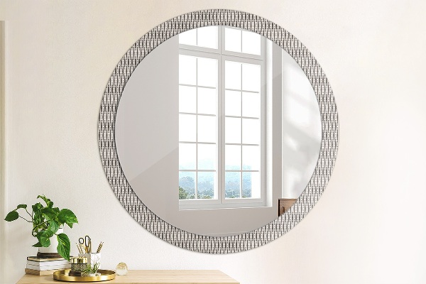 Miroir rond imprimé Motif de points géométriques
