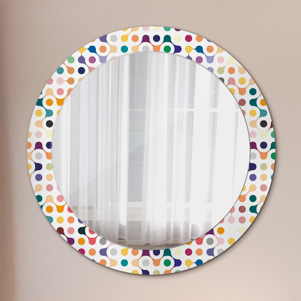 Miroir rond cadre avec impression Transparent multiples