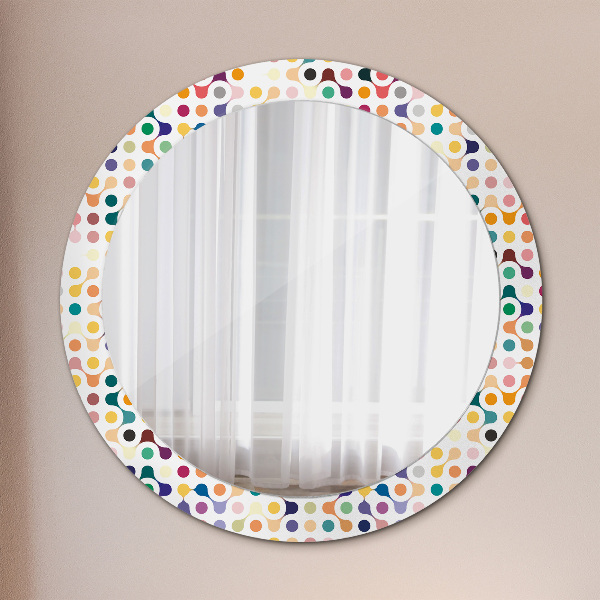 Miroir rond cadre avec impression Transparent multiples
