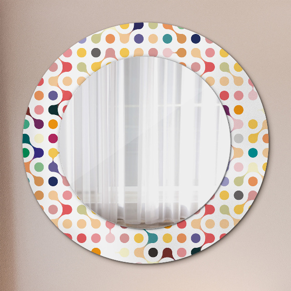 Miroir rond cadre avec impression Transparent multiples