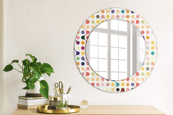 Miroir rond cadre avec impression Transparent multiples