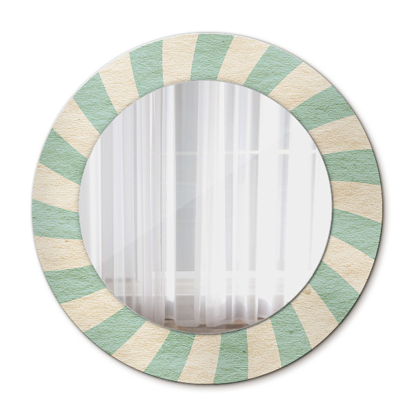 Miroir rond avec décoration Modèle pastel rétro