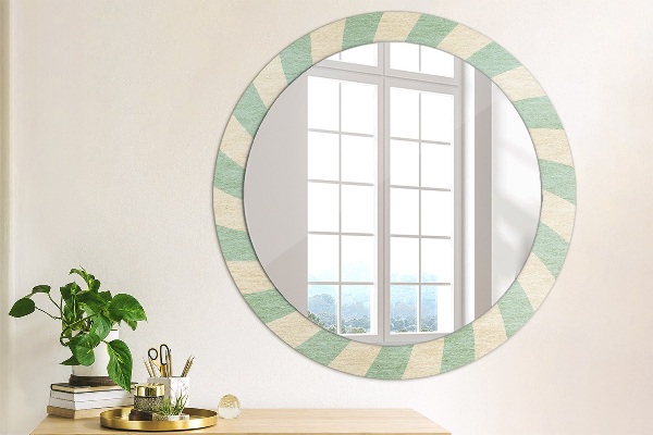 Miroir rond avec décoration Modèle pastel rétro