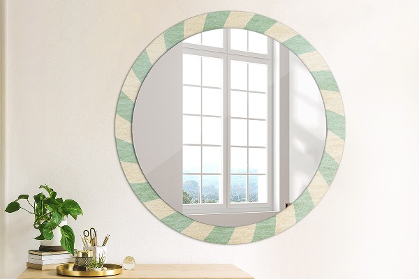 Miroir rond avec décoration Modèle pastel rétro