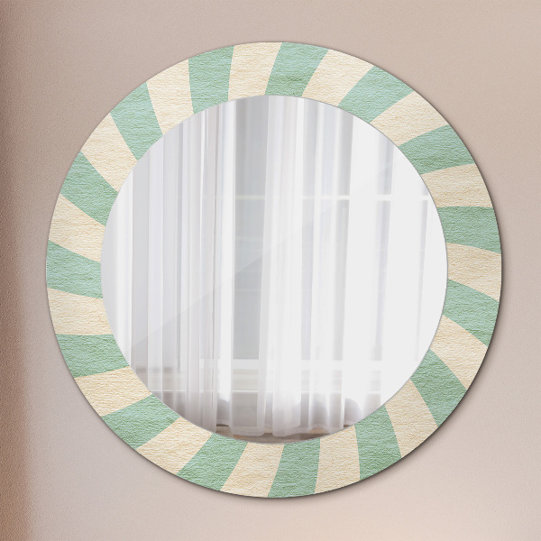 Miroir rond avec décoration Modèle pastel rétro