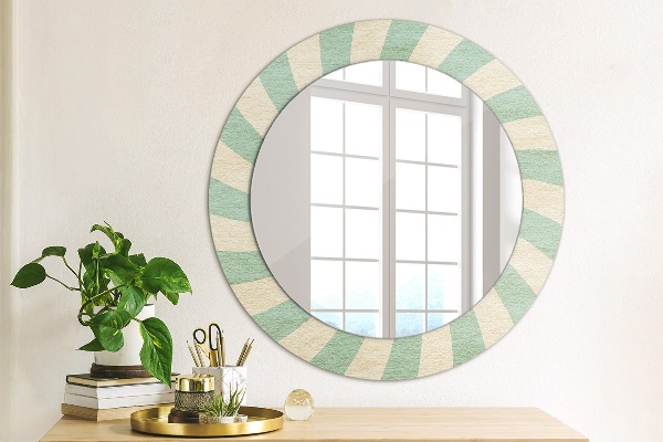 Miroir rond avec décoration Modèle pastel rétro