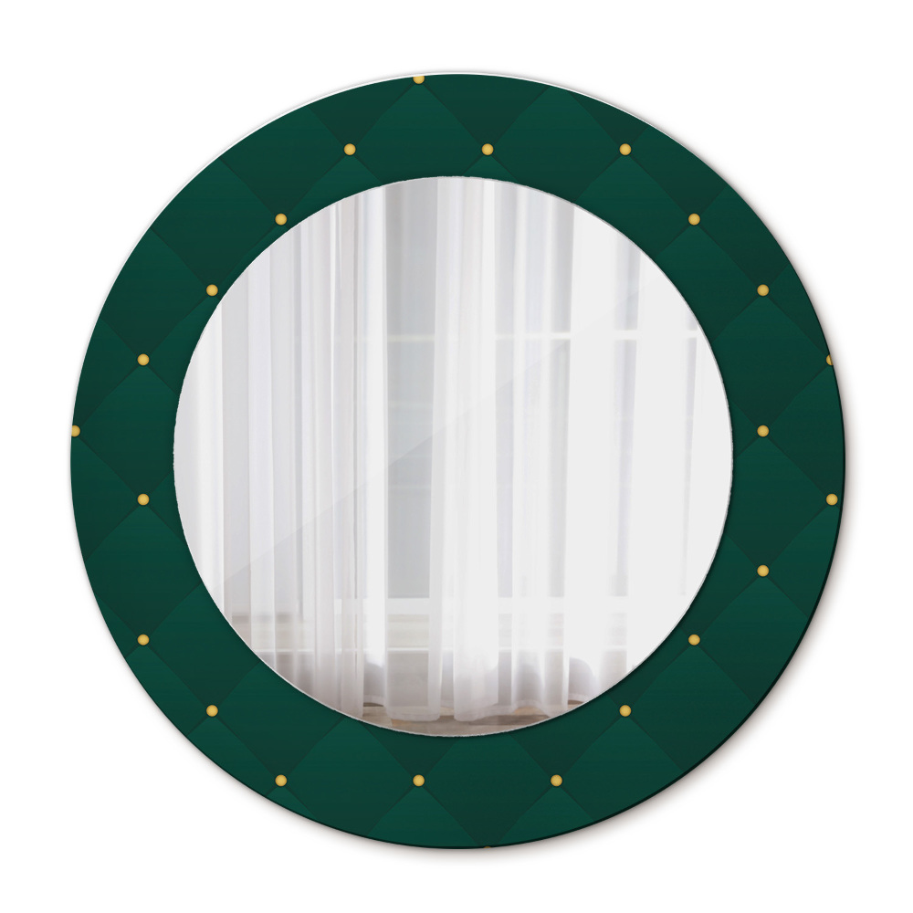 Miroir rond avec décoration Modèle de luxe vert