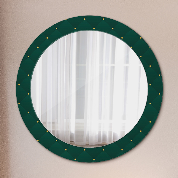Miroir rond avec décoration Modèle de luxe vert