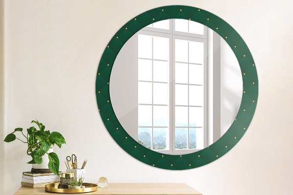 Miroir rond avec décoration Modèle de luxe vert