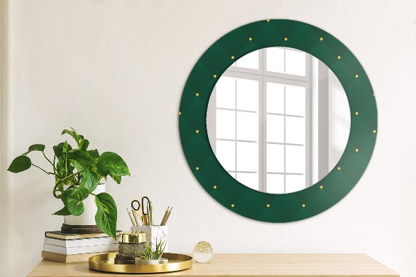 Miroir rond avec décoration Modèle de luxe vert