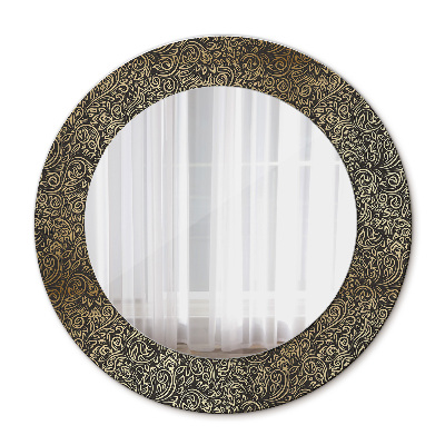 Miroir rond avec décoration Ornements dorés
