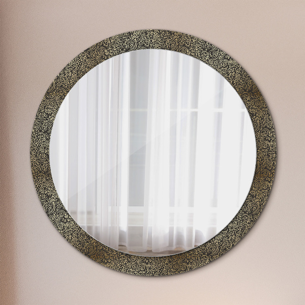 Miroir rond avec décoration Ornements dorés