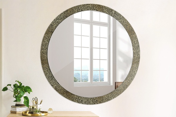 Miroir rond avec décoration Ornements dorés