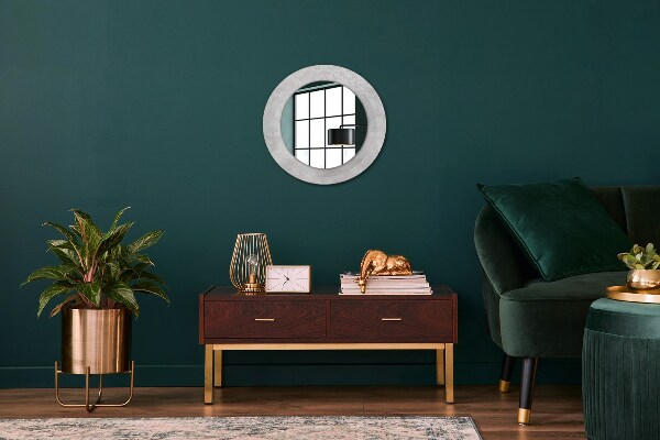Miroir rond imprimé Texture roccoco délicate