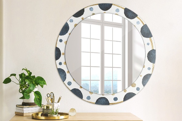 Miroir rond imprimé Mandala de la lune