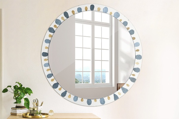 Miroir rond imprimé Mandala de la lune
