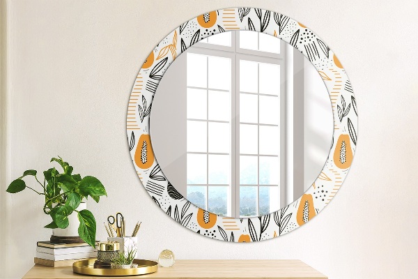 Miroir rond imprimé Modèle papai