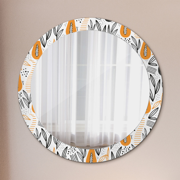 Miroir rond imprimé Modèle papai