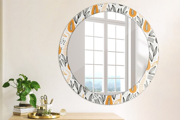 Miroir rond imprimé Modèle papai